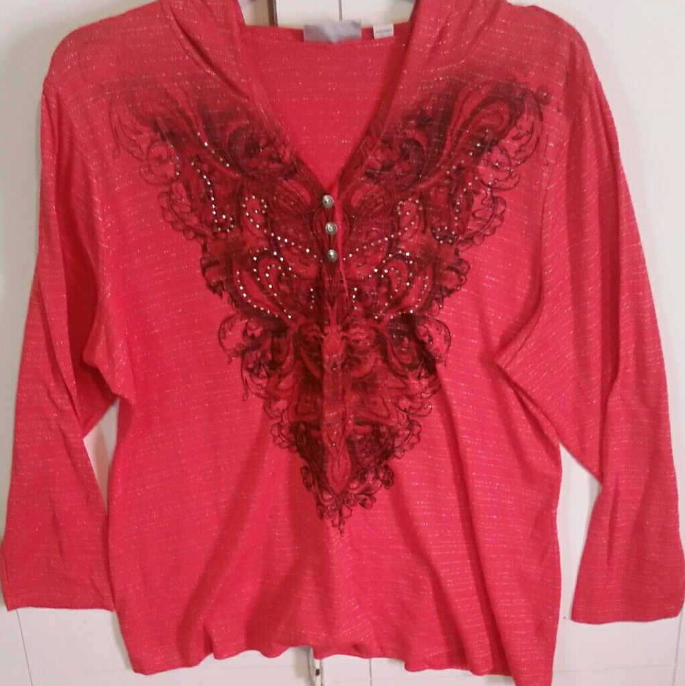 Ladies hooded top
